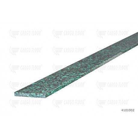 Solid plastic bearing strip 1.990 x 60 x 7 mm with 5 countersunk holes Ø 6,5 mm, incl. blind rivets