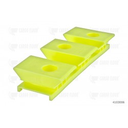 Plastic bearing block 3/97 height 32mm. (yellow/lip)