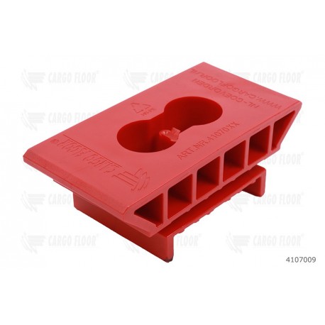 Bearing H32 pos.point, 2 hole 6,5 mm (red) without vertical lip