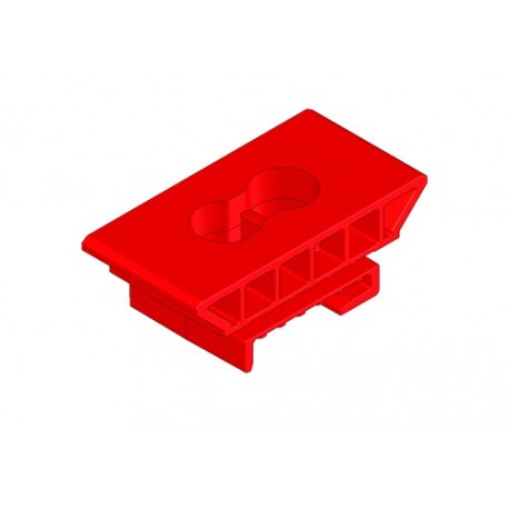 Bearing H32 pos.point, 2 hole 6,5 mm (red) with vertical clip