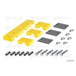 Set Guide blocks for 3 piston rods solid execution