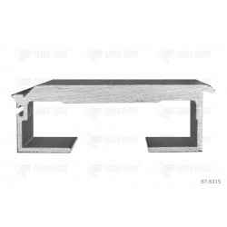 Profilo in alluminio 11/112 (119) mm liscio con sovrapposizione