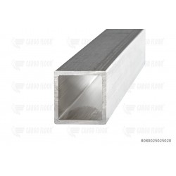 Aluminium tube 25x25x2 mm (L = 6000mm)